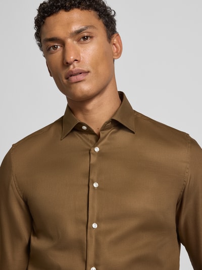 SEIDENSTICKER Slim fit zakelijk overhemd met kentkraag Beige - 3
