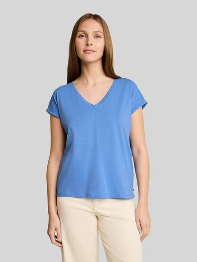 Tom Tailor Denim Regular Fit T-Shirt aus reiner Baumwolle Blau 4