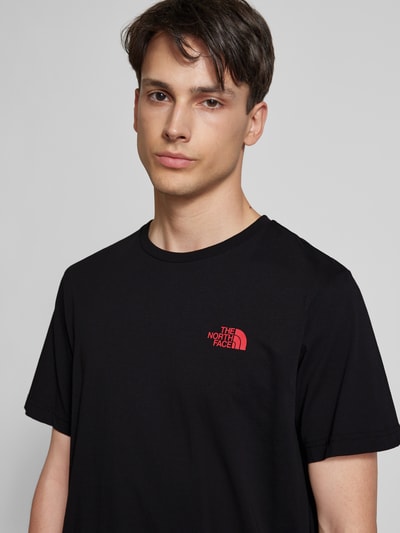 The North Face T-Shirt mit Label-Print Black 3