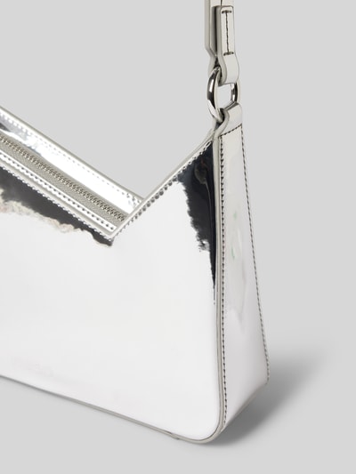 HUGO Handtasche mit Label-Applikation Modell 'Mel' Silber 3