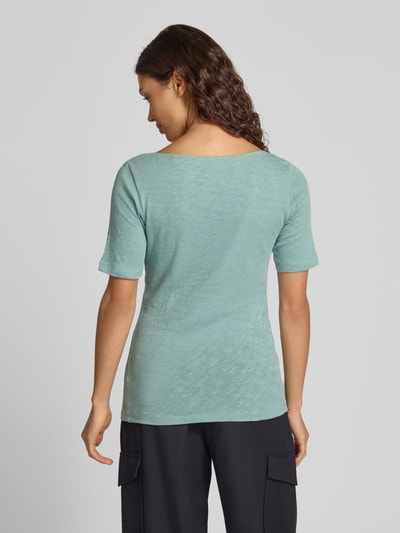 Marc O'Polo Regular fit T-shirt met boothals Mintgroen - 5