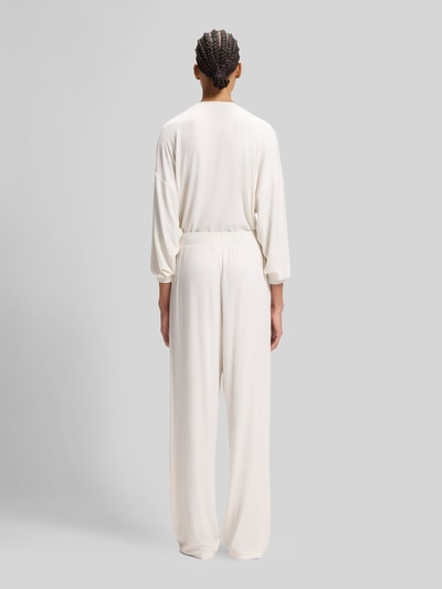 HUGO relaxed fit sweatbroek van modalmix model 'HUGO HEART' Offwhite - 5