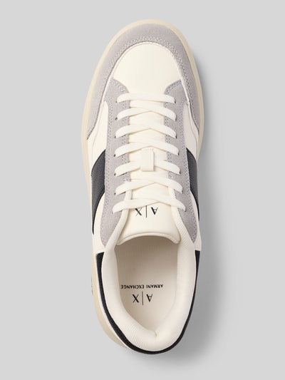 ARMANI EXCHANGE Sneakersy z detalami z logo Biały 3