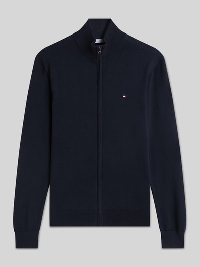 Tommy Hilfiger Regular Fit Strickjacke aus reiner Baumwolle Marine 2