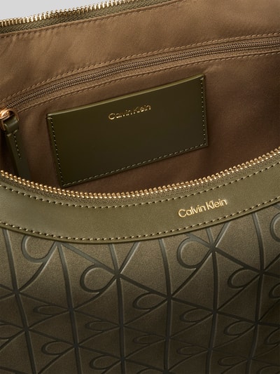 CK Calvin Klein Torebka do noszenia w ręku z wytłoczonym logo Oliwkowy 3