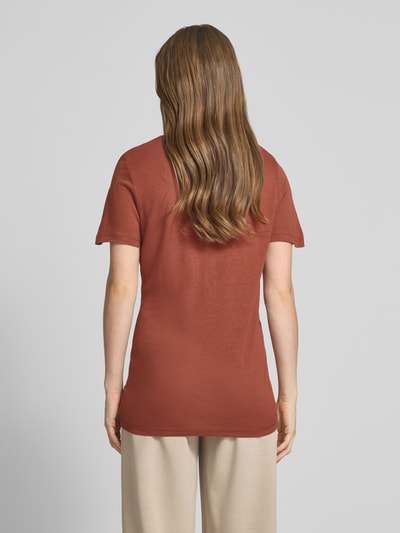 Soyaconcept T-Shirt aus Leinen-Viskose-Mix Modell 'EMEL' Rostrot 5