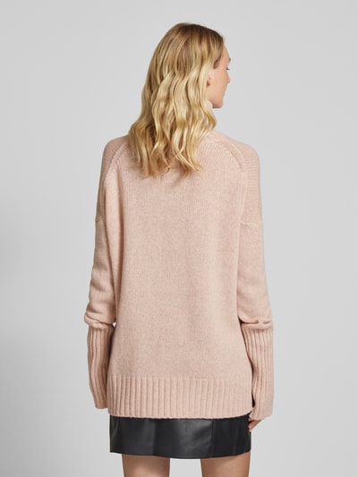 Zadig & Voltaire Oversized Strickpullover mit Rollkragen Modell 'ALMA' Hellrosa 5