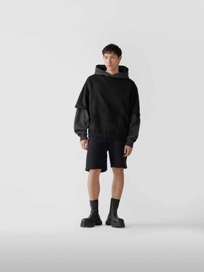 Preach Hoodie in Two-Tone-Machart Schwarz 1