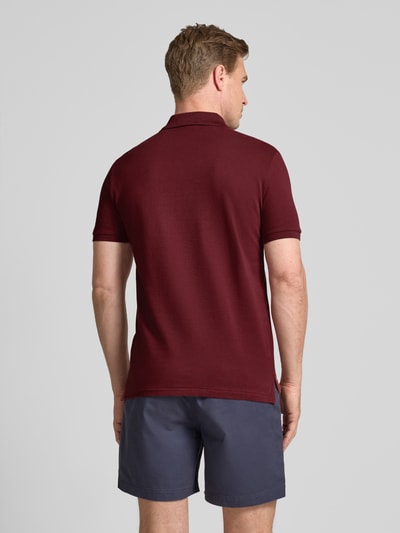 Polo Ralph Lauren Custom slim fit poloshirt met stitching Bordeaux - 5