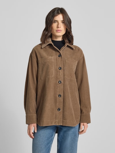 Armedangels Oversized Overshirt aus reiner Baumwolle Modell 'ALMARAALI' Taupe 4