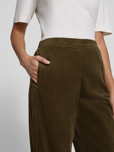 Marc O'Polo Wide Leg Cordhose aus reiner Baumwolle Khaki 3