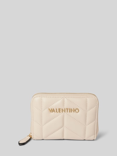 VALENTINO BAGS Portemonnaie mit Label-Applikation Modell 'PETAL' Ecru 1