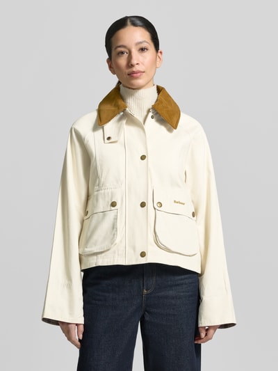 Barbour Parka o kroju regular fit z czystej bawełny Złamany biały 4