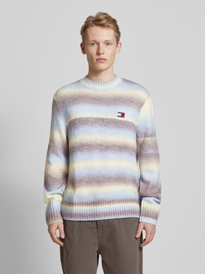 Tommy Jeans Strickpullover mit Label-Stitching Offwhite 4