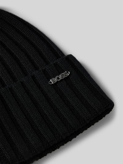 BOSS Pudelmütze aus reiner Schurwolle Modell 'LONIE' Black 2