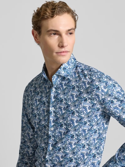 SEIDENSTICKER Slim fit zakelijk overhemd van katoen met kentkraag Lichtgroen - 3