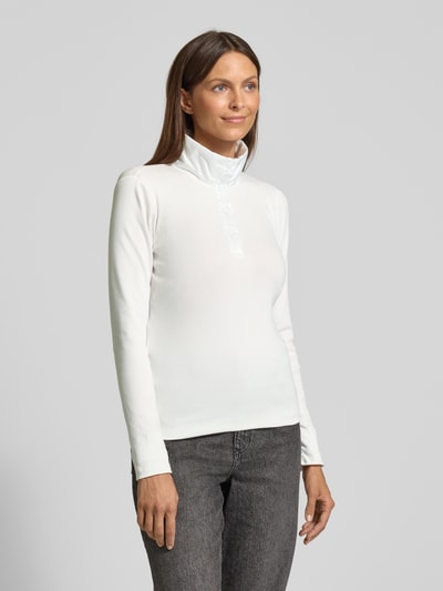 Marc Cain Shirt met lange mouwen en korte drukknoopsluiting Wit - 4