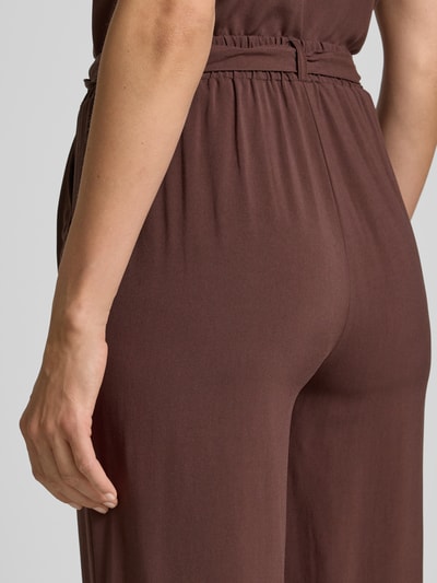 Soyaconcept Culotte aus Viskose mit Bindegürtel Dunkelbraun 3