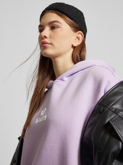 FELICIOUS Oversized hoodie met labelprint Lila - 3