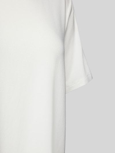 CCDK Copenhagen Góra od piżamy z prążkowanym, okrągłym dekoltem model ‘Bea’ Złamany biały 2