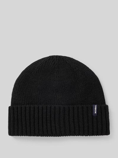 MCNEAL Czapka beanie z detalem z logo Czarny 1