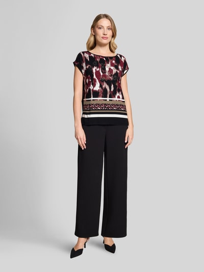 Betty Barclay Regular Fit T-Shirt mit fixiertem Umschlag Bordeaux 1