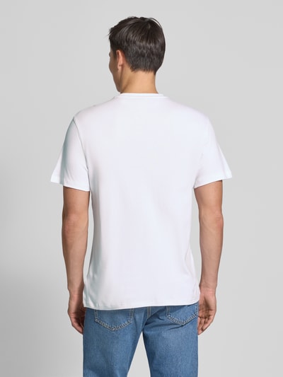 CK Calvin Klein T-Shirt mit Logo-Stitching Modell 'SUPIMA' Weiss 5