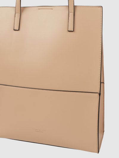 Seidenfelt Shopper in Leder-Optik  Sand 3