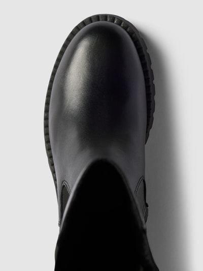 Tamaris Chelsea boots van leer in effen design Zwart - 3