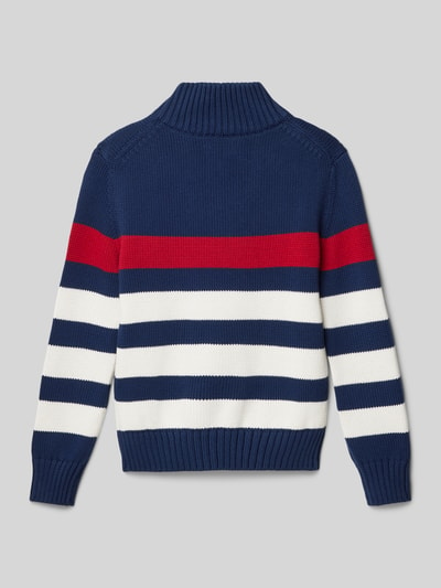 Polo Ralph Lauren Kids Strickpullover mit Streifenmuster Modell 'Mock' Marine 3