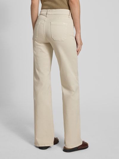 Cambio Flared cut broek met paspelzakken, model 'TESS' Ecru - 5