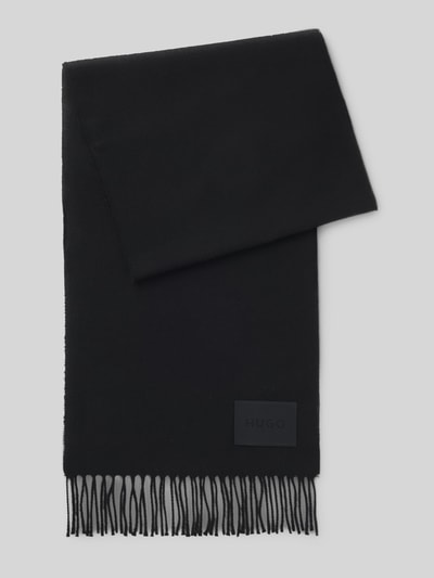 HUGO Sjaal van pure wol, model 'BISETTE' Zwart - 2