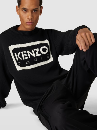 Kenzo Pullover in Strick-Optik Black 3