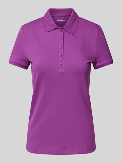 Montego Regular fit poloshirt in effen design Paars - 2