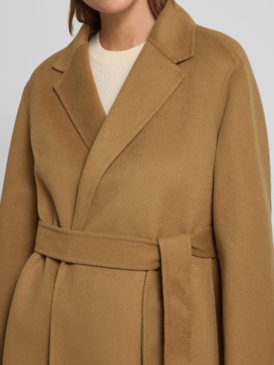 Tommy Hilfiger Płaszcz o kroju regular fit z mieszanki wełny  Beżowy 3