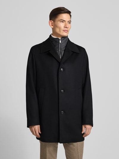 BOSS Płaszcz wełniany o kroju regular fit z domieszką kaszmiru model ‘CLARK’ Czarny 4