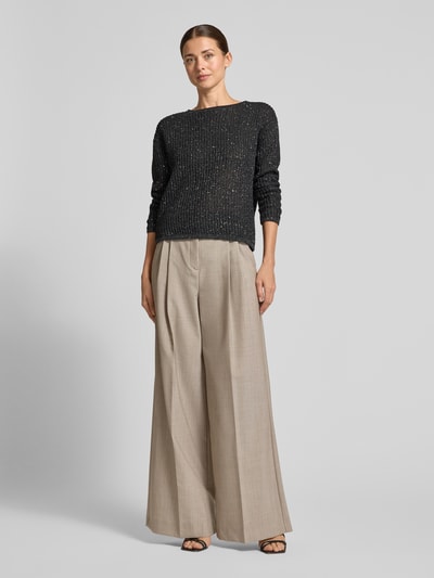 s.Oliver BLACK LABEL pullover met wol-alpaca-aandeel in relaxed fit Antraciet - 1