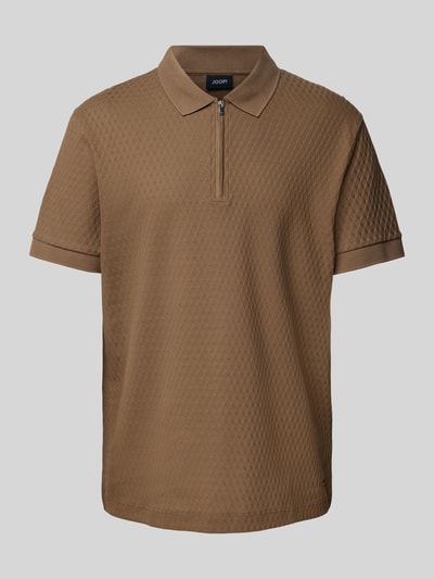 JOOP! Collection Regular Fit Poloshirt mit Strukturmuster Modell 'Brody' Beige 1