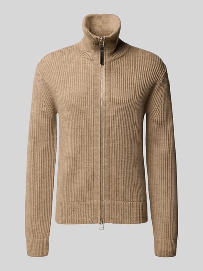 Tiger Of Sweden Strickjacke aus Wolle mit Stehkragen Modell 'Niall' Sand 2