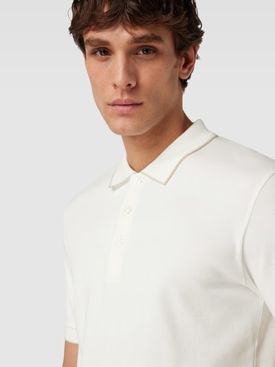 Marc O'Polo Regular fit poloshirt met contraststrepen Wit - 3