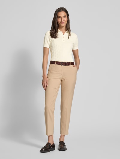 BOSS Poloshirt met korte knoopsluiting, model 'Fointa' Offwhite - 1