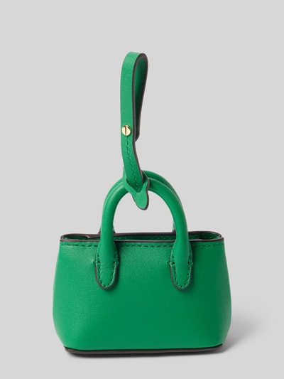 Produktfoto, Anhänger aus Leder mit Label-Applikation van Lauren Ralph Lauren voor dames, echt leer, groene kleur, labelapplicatie, rechte vormen, context: dames hanger van Lauren Ralph Lauren, 