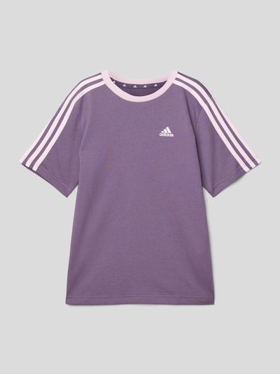 ADIDAS SPORTSWEAR T-shirt met labelstitching Helder paars - 1