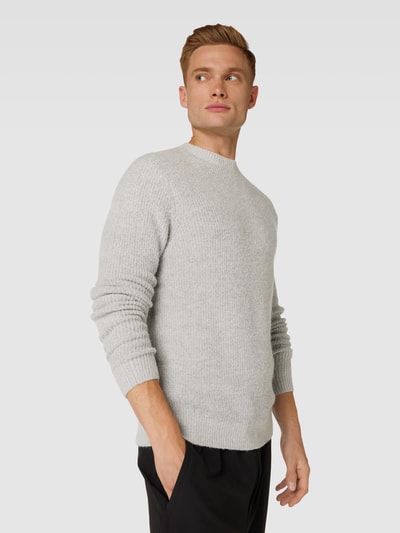 Antony Morato Strickpullover mit gerippten Abschlüssen Hellgrau 3