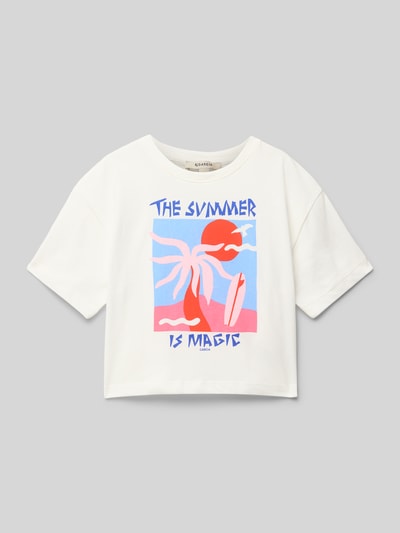 Garcia T-Shirt mit Motiv-Print Weiss 1