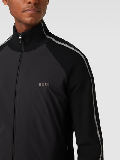 BOSS Green Sweatjacke mit Raglanärmeln Modell 'Zaflik' Black 3