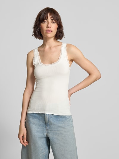 VERO MODA Slim Fit Tank Top aus Bio-Baumwoll-Mix Modell 'NANA' Offwhite 4