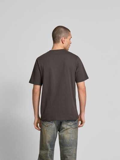 Wood Wood Regular fit T-shirt met labelprint Antraciet - 5