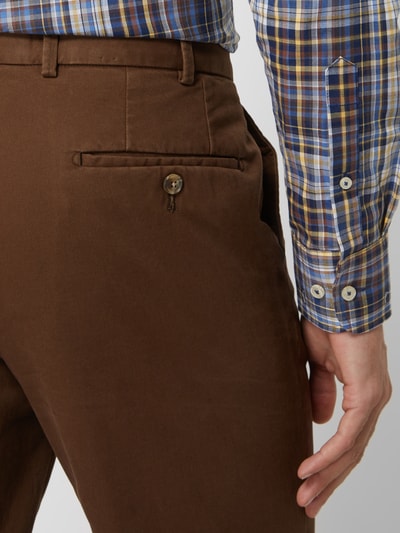 Hiltl Regular fit chino met stretch, model 'Parma' Lichtbruin - 3