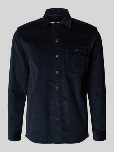 Blend Regular fit vrijetijdsoverhemd met borstzak Donkerblauw - 2